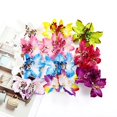thumbnail image 5 of Zhuge Paquete de 12 pinzas para el pelo con flores de orquídea de seda artificial falsas, pasadores florales con broches de cocodrilo, piezas de pelo tropicales para playa, vacaciones, bodas, 5 of 5