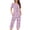 Purple, variant on Wensltd Women Print Two Piece Sleepwear Set Short Sleeve Comfy Capri Pants with Side Pockets for All Season