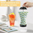 thumbnail image 2 of Straw Holder for Standard Size Drinking Straws, Plastic Straw Dispenser for Counter with Lid, 2 of 6