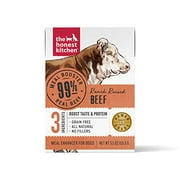 Angle View: The Honest Kitchen Human Grade Grain Free Meal Booster: 99% Beef (12 pack), 5.5 oz