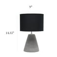 thumbnail image 3 of Mod Lighting and Decor Pinnacle Base Table Lamp with Drum Shade - 14.25" - Gray and Black, 3 of 6