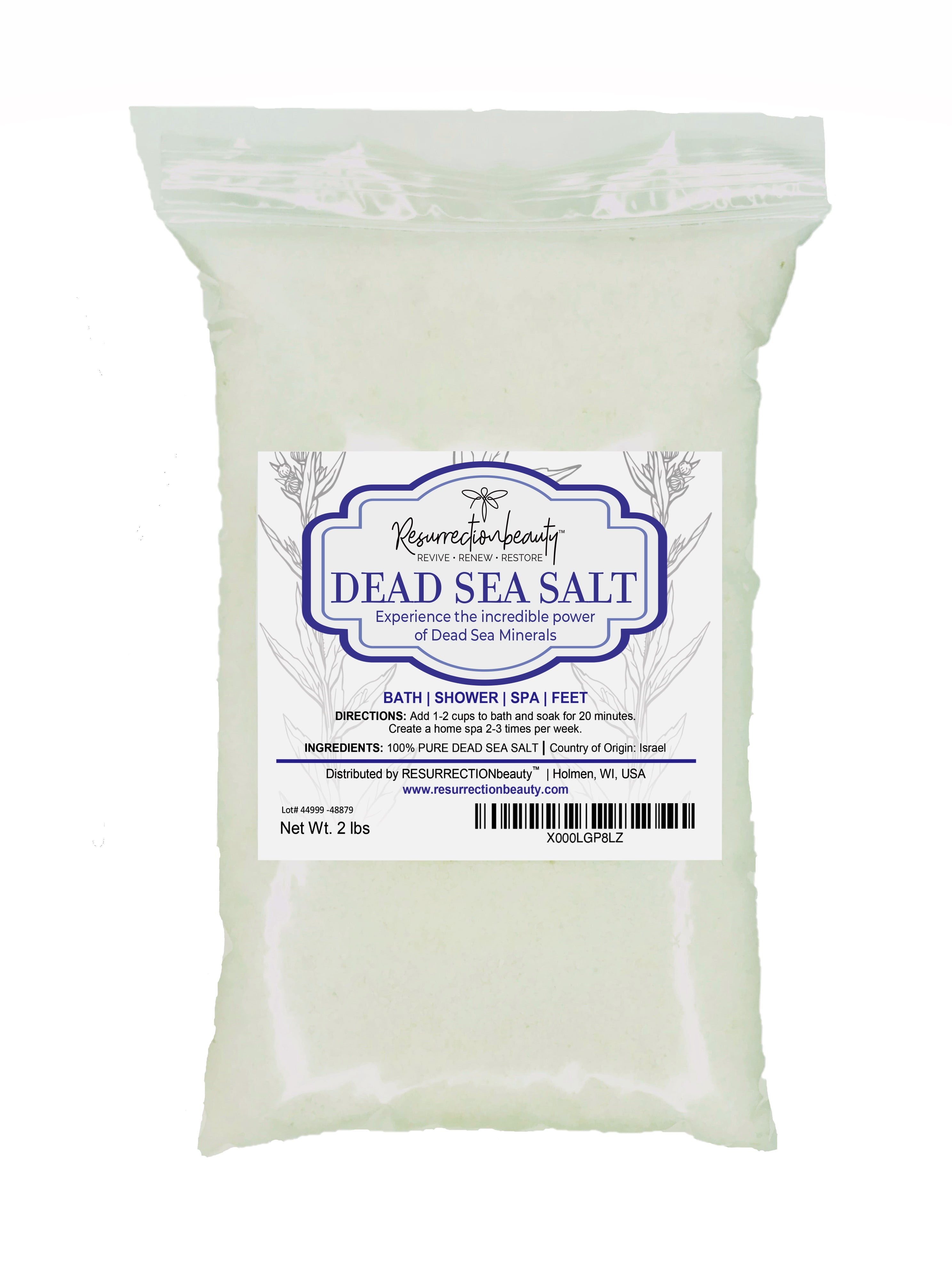 100 Pure Dead Sea Salt Bath Salts for Home Spa Bath, Foot Soak