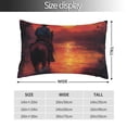 thumbnail image 2 of Fotbe Sunset River Western Cowboy Funda de Almohada Decorativa Estilo Occidental, Lujo en Algodón, Fundas para Almohadas King, Cojín Estampado para Decoración del Hogar-14"x20", 2 of 6
