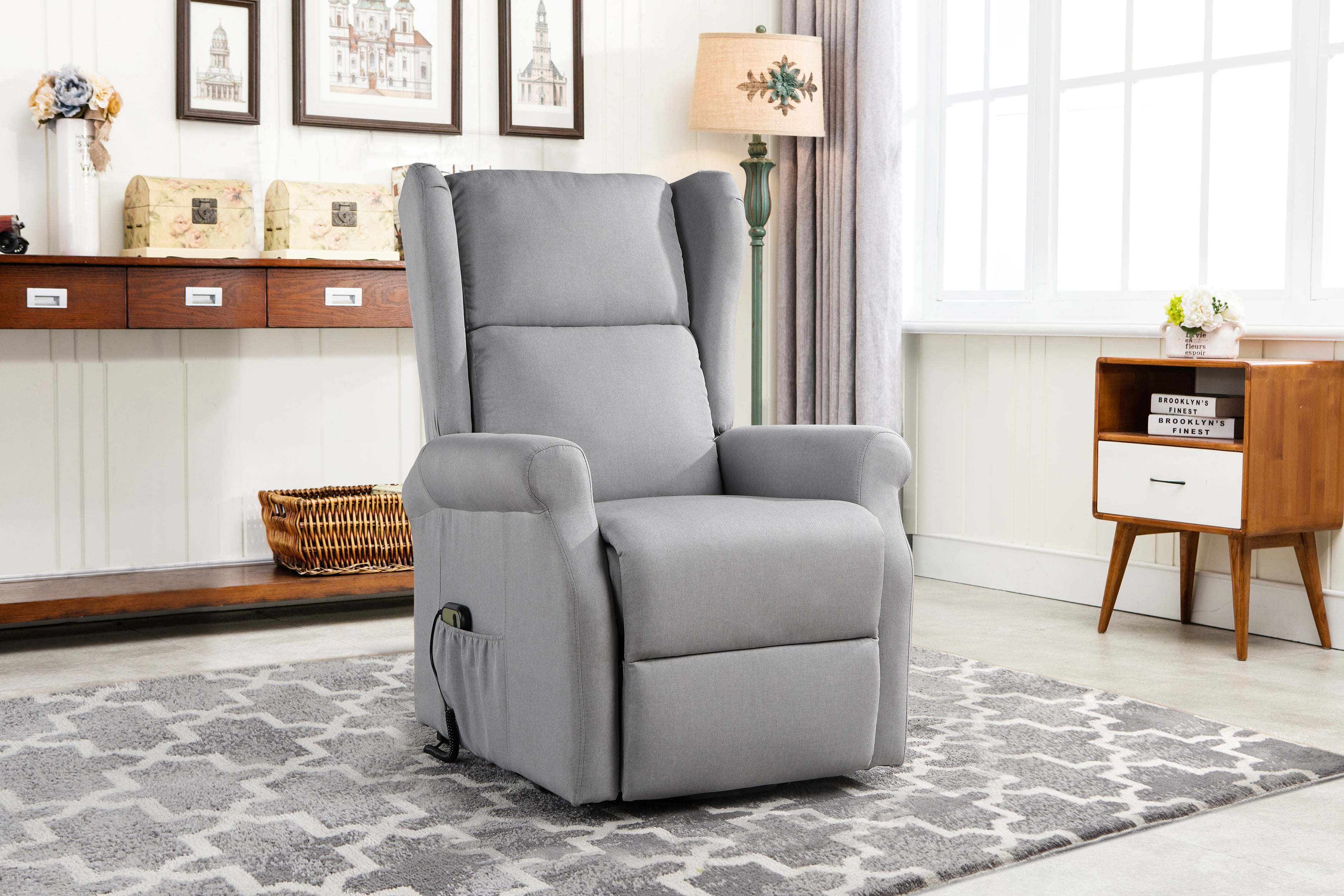 linen living room chair