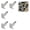 Large, variant on Anchor Shaped Sea Urchin Bait Sinker, Anti-Slip Locking Hook Saltwater Fishing Weight, 3/32 1/8 3/16 oz for Bottom Fishing Rig(Large,5PCS)