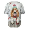 thumbnail image 2 of Playful English Setter Welcomes Winter Snowy Day with Cardinal Bird All Over Print 3D Baseball Shirt Dog Lover Softball Sport - 2017, 2 of 6