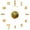 Gold, variant on SUYOLL Large Frameless DIY Wall Mute Clock 3D Mirror Surface Sticker 100x100cm With Time Mark Easy Read For Home Office Decor Black