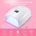 thumbnail image 4 of 48w Rechargeable Uv Led Gel Nail Lamp Dryer Quick-drying For All Nail Gels Polish Wireless Lcd Display 5 Timer Setting Nail Art Curing Lamp, 4 of 5