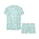 thumbnail image 4 of Conjunto de pijama corto para mujer con estampado de caballos LKS306, 4 of 4