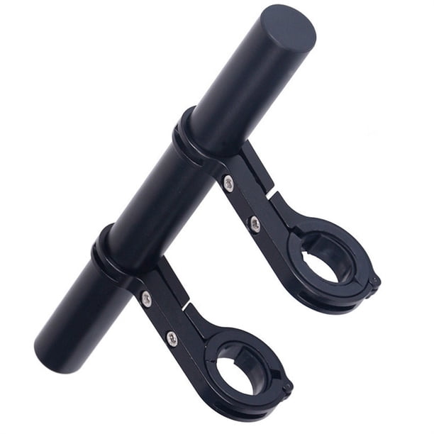 Sonducket Extensor de manillar de bicicleta con abrazaderas dobles soporte de extensión estante de montaje Universal al aire libre ciclismo Ciclismo Negro Aleación de aluminio