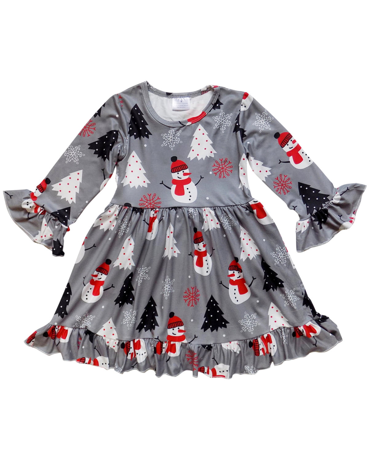 So Sydney Girls or Toddler Fall Winter Christmas Boutique Holiday Dress Long Sleeves