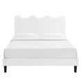thumbnail image 6 of Modway Current Modern Performance Velvet Full Platform Bed in White, 6 of 10