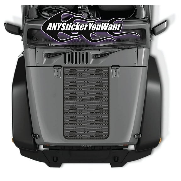 ANYStickerYouWant - Snakeskin Blackout Hood Vinyl Decal Sticker Compatible with and Fits Jeep Wrangler JK LJ TJ