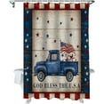 thumbnail image 5 of Independence Day Vintage Truck Shower Curtain, Rustic Wooden Texture Shower Curtain Set with Hooks, Summer Waterproof Fabric Shower Curtains for Bathroom Decor, 72x72 Inch Bath Curtain, 5 of 6