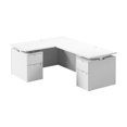 thumbnail image 1 of Stratus 60W Standing L Desk with Drawers in White - Engineered Wood, 1 of 8