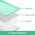 thumbnail image 5 of Samsung Galaxy S24 Ultra Case Glitter [Support Wireless Charging] Soft TPU Slim Shockproof Protective Cover Samsung Galaxy S24 Ultra Glitter Phone Case for Women Girl Green, 5 of 13