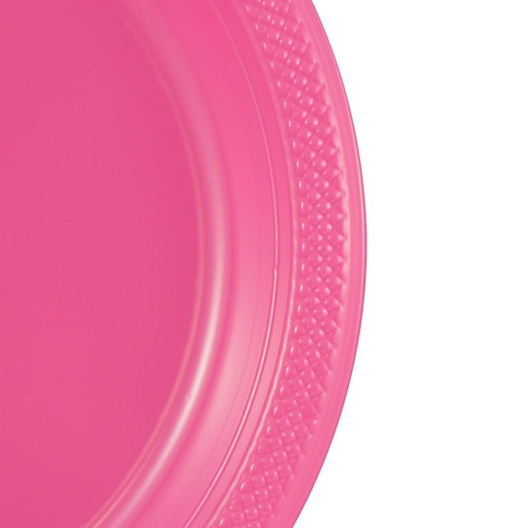 PASTRY TO-GO PLATE DISPOSABLE - FUCHSIA & LIME