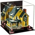 thumbnail image 1 of Better Display Cases Versatile Acrylic Display Case - Medium Square Box with Mirror, Pink Risers and Black Base 9.75" x 9.75" x 9.75" (V02), 1 of 8
