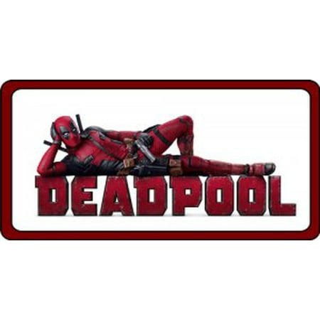 Deadpool Laying Down Photo License Plate - Walmart.com