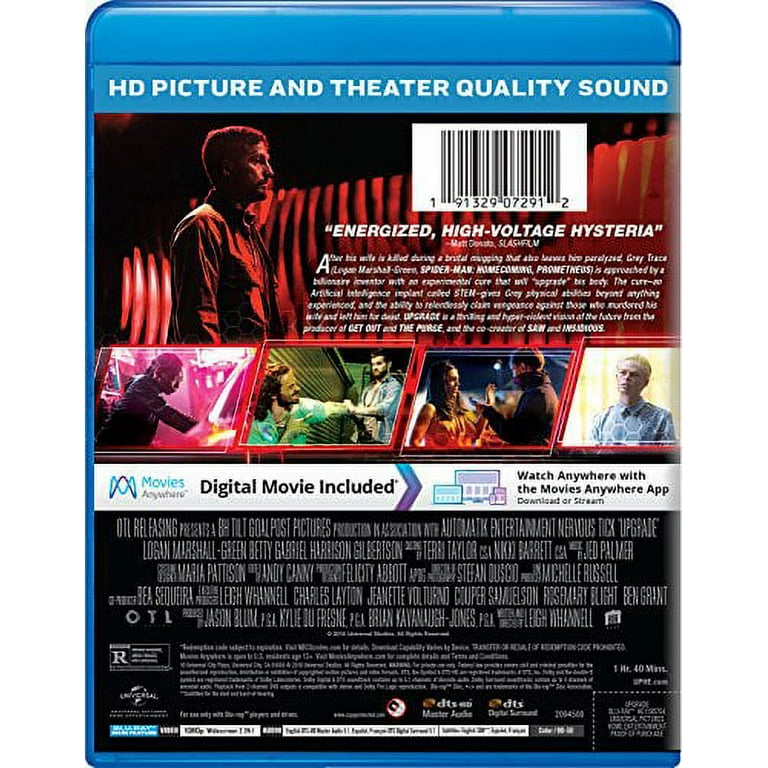 Upgrade (Blu-ray + Digital HD) [Blu-ray] - Walmart.com