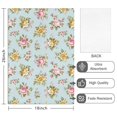 thumbnail image 2 of 2 Pcs Pioneer Flower Floral Print Pattern Kitchen Towels, Funny Microfiber Dish Towel Set, 18" X 26" Tea Towels, 2 of 6
