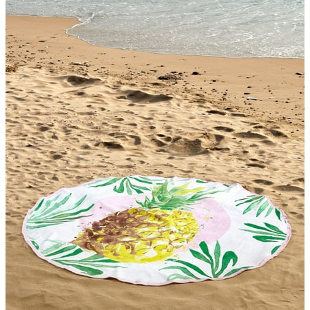 - Mainstays Pineapple Oversized Round Beach Towel