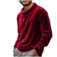 thumbnail image 2 of Betivan Men's Elastic Velvet Top Casual Slim Fit Basic Tops Knitted Lightweight Turtleneck Pullover Sweater, 2 of 9