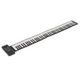 thumbnail image 3 of Reiche Roll Up Piano 88 Keys Foldable Portable Plug and Play Rechargeable Soft Keyboard Piano for Computer Tablets 100‑240V US Plug, 3 of 8
