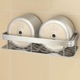 thumbnail image 2 of Maximize Your Bathroom Space with Our Modern 1pc Punch-Free Bathroom Storage Rack - Durable, Rust-Resistant, and Wall-Mounted for Quick and Easy Installation!, 2 of 4