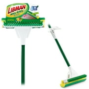 Libman Nitty Gritty Roller Sponge Mop with Scrub Brush Green Steel Handle