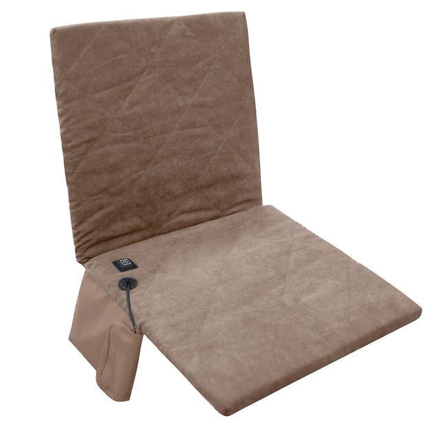 Almohadilla calefactora para acampar, asiento con calefacción para Patio, respaldo, funda para silla cálida, 40x40x50cm, negro, gris, cojín de gamuza acolchado duradero