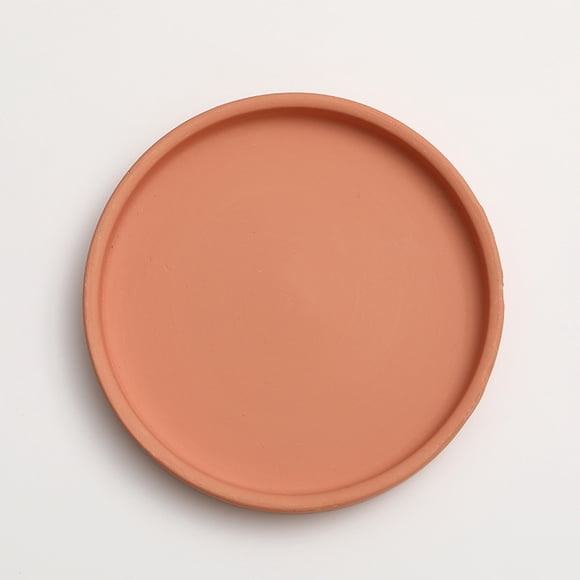 Ceramic round flower pot water tray decoration Morandi pigment burning base thickened cushion water storage tray