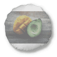 thumbnail image 1 of Tropical Fruit Avocado Picture Round Throw Pillow Home Decoration Cushion, 1 of 3
