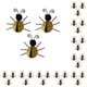 thumbnail image 1 of Kearding 3 unids/set exquisita decoración del hogar añadir encanto al espacio de vida estilo único Metal decoraciones de jardín escultura de amarillo 10Conjunto, 1 of 6