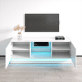 thumbnail image 5 of Qiu TV Stand for TVs up to 70", Modern High Gloss Entertainment Center, TV Media Console with Storage Cabinets and LED Lights, 5 of 7