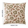 thumbnail image 3 of 2Pcs Vintage Pillow Covers, Green Brown Floral Print Throw Pillows, Antique Flower Pillowcases, Outdoor Accent Decorative Cushion Covers - 18''X18'', 3 of 7