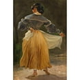 thumbnail image 3 of Wilhelm Marstrand 17x24 Black Modern Framed Museum Art Print Titled - Dancing Roman Woman. Study for Romans Gathered for Merriment at an Osteria (Before 1838), 3 of 5