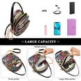 thumbnail image 5 of FORMRS Crossbody Bag for Women Quilted Travel Shoulder Cell Phone Purse with Chain Strap Handbag, Vibrant Flowers Pattern, 5 of 7