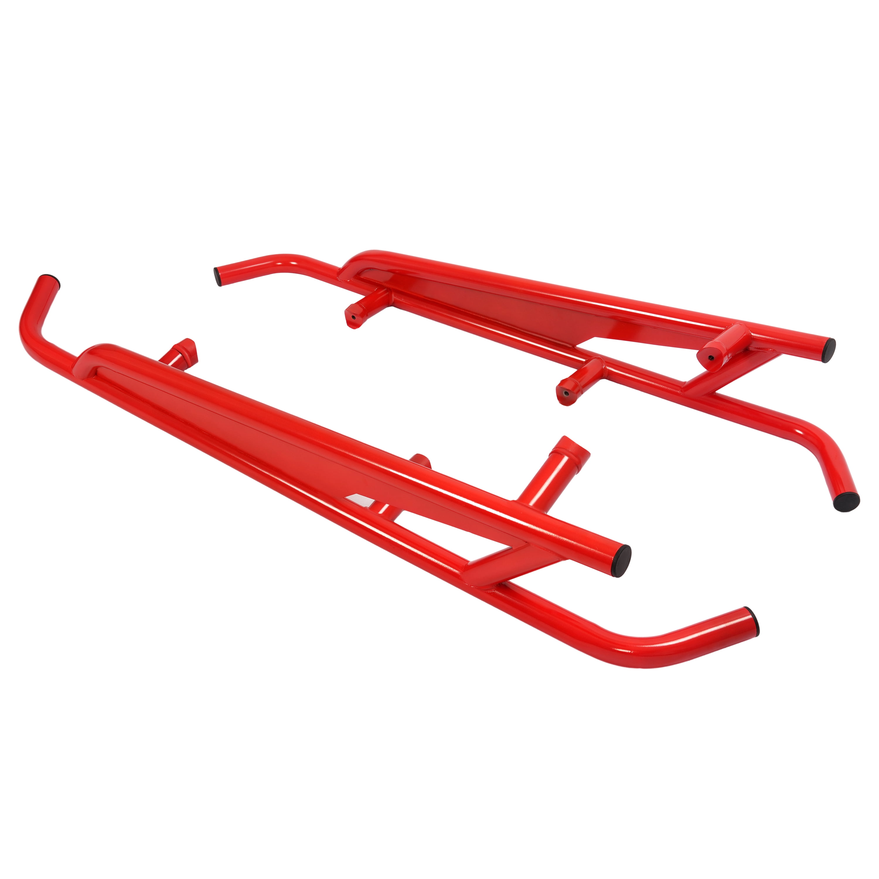 Kojem Rock Sliders Side Nerf Bars Tree Kicker for 2017-2023 Can Am Maverick X3 / Turbo / R Powder Coated Steel Red