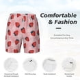 thumbnail image 5 of Lsque Mens Swim Trunks Strawberries Pattern - Bathing Suit Compression Liner - Beach Swim Shorts Swimwear - (S-3XL) - Stretch Quick Dry -Small, 5 of 9