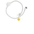 thumbnail image 2 of Delight Jewelry Acrylic 5/16" Yellow Heart Silver-tone Rose Link Chain Bracelet, 6.25"+1.75" Extender, 2 of 4