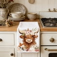 thumbnail image 4 of ddioayh Farmhouse Style Absorbent Kitchen Towel with Upland Cow Floral Design for Dish Drying Hand Towel Bathroom Decorative Towel Housewarming Gift Multiple Styles, 4 of 6