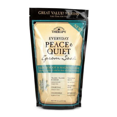 Village Naturals Therapy, Everyday Peace and Quiet Epsom Salt Soak, 36 Oz.