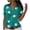 Green, variant on Lilgiuy Button Down Shirt Women Short Sleeve V-Neck Lapel Floral Print Blouses Summer Casual Tops 2022 Fall Winter