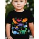 thumbnail image 1 of Cute Short-Sleeve T-Shirt for Boys Featuring a Summer Dinosaur Print, Perfect for Casual And Comfortable Wear for Young Children., 1 of 8
