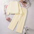 thumbnail image 5 of MEZZALL Girls Tracksuit Long Sleeve Tops With Wide Leg Pants Outfits For Big Kids Comfortable Casual Wear Solid Color Soft Teen Dailywear, 5 of 9