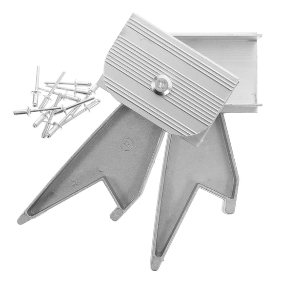 LITINKIMI Ladder Holder Telescoping Ladder Hook Stabilizer Silver Aluminum Alloy 2Pcs
