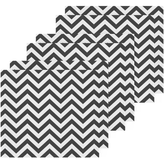 Coolnut 6 PCS Chevron Gray and White Washcloths, 12x12 Inches Cotton Wash Cloths, Highly Absorbent and Soft Face Towels for Bathroom,Gym,Hotel and Spa