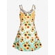 thumbnail image 2 of Vestido de Sol Talla Extra con Estampado de Girasol Rosegal  Vestidos florales de talla grande, 2 of 5