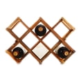 thumbnail image 2 of Landege Foldable Wooden Wine Rack for Tabletop, Holds 10 Bottles, Carbonized Finish, Space-Saving and Design, 2 of 2